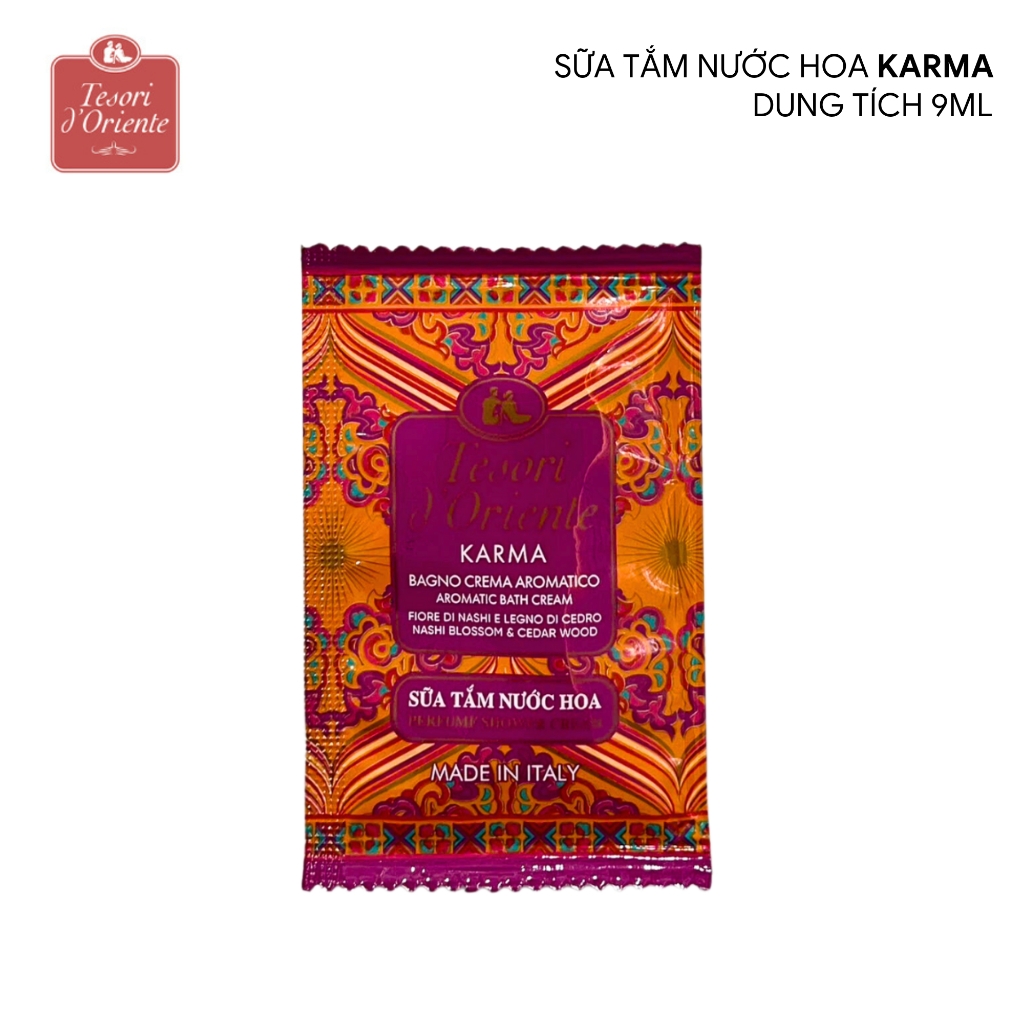 Sữa tắm gói Tesori d’Oriente minisize 9ml - sữa tắm nước hoa cao cấp dạng gói Tesori d'Oriente
