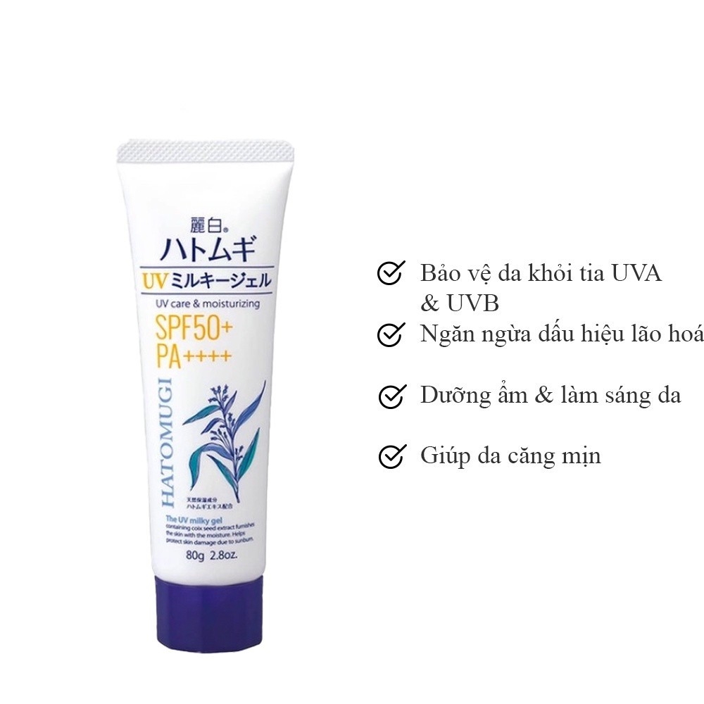Bộ sản phẩm dưỡng sáng da chiết xuất hạt ý dĩ Hatomugi Reihaku nội địa Nhật Bản chính hãng
