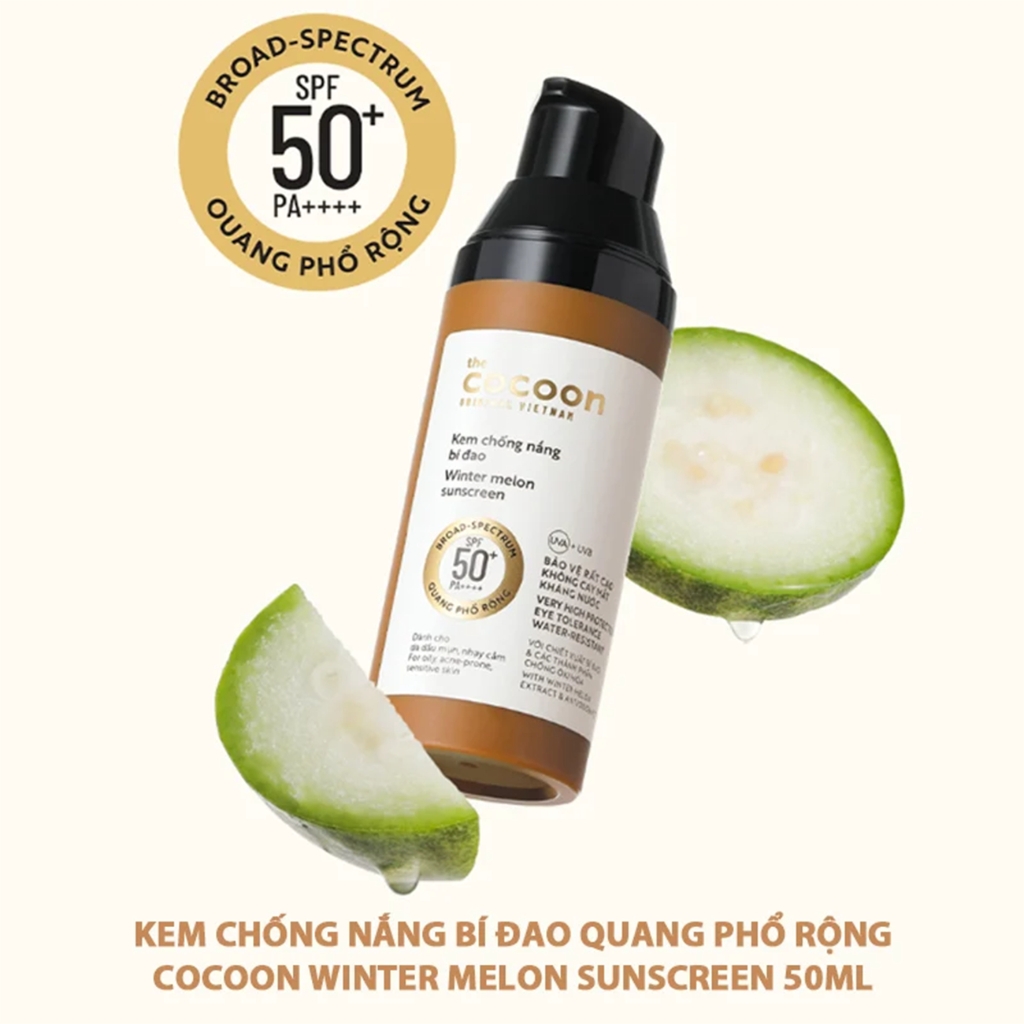 Kem chống nắng Cocoon bí đao - Sữa chống nắng bí đao 5ml - 15ml - 50ml chính hãng