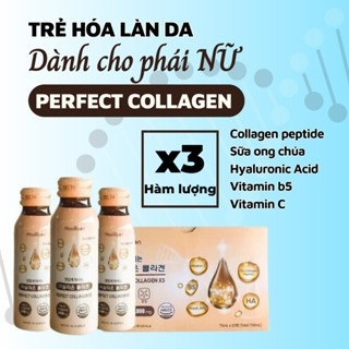 Nước uống collagen x3 phục hồi da MasilRaon (Perfect Collagen X3 3000mg) 1 chai x 75ml Hàn Quốc