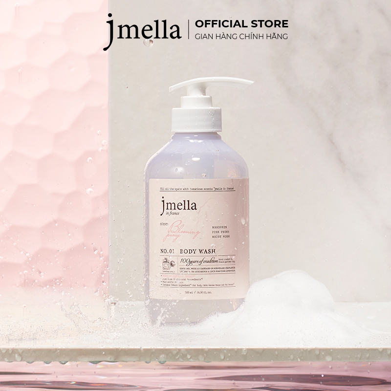 Sữa tắm hương nước hoa Jmella in France - Blooming Peony - Femme Fatale - Queen 5 - 500ml - 1000ml