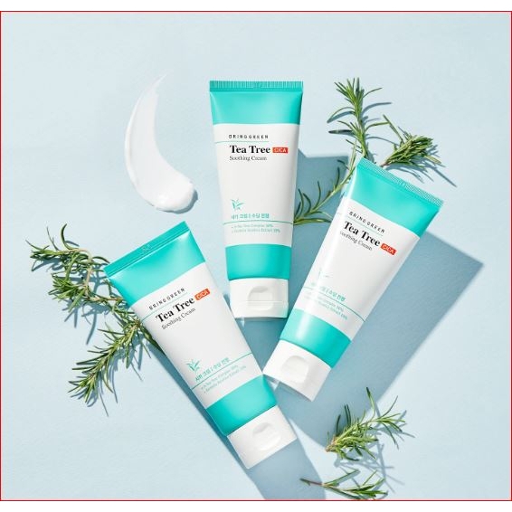 Kem dưỡng giảm mụn dịu da tràm trà Bring Green Tea Tree Cica Soothing Cream 100ml