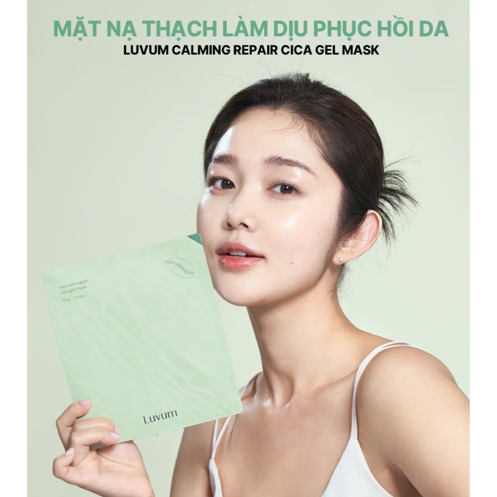 Mặt nạ thạch collagen Luvum Mask Gel 33g - miếng mặt nạ thạch luvum dưỡng trắng da & chống lão hóa