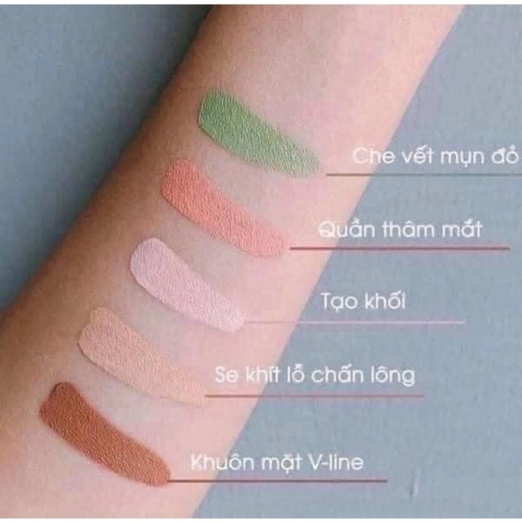 Bảng phấn tạo khối & che khuyết điểm City Color 7 ô Contour & Correct Cream Palette chính hãng