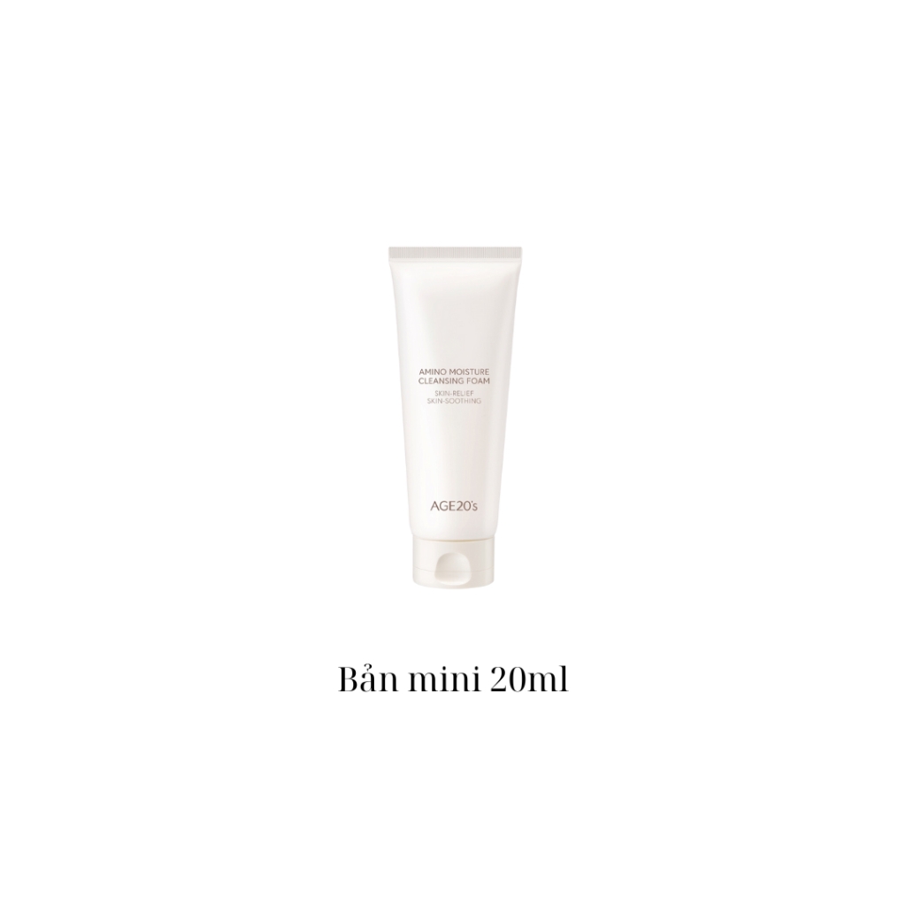 Minisize 20ml - Sữa rửa mặt Age 20's Amino Moisture Cleansing Foam cung cấp độ ẩm cho da mềm mịn