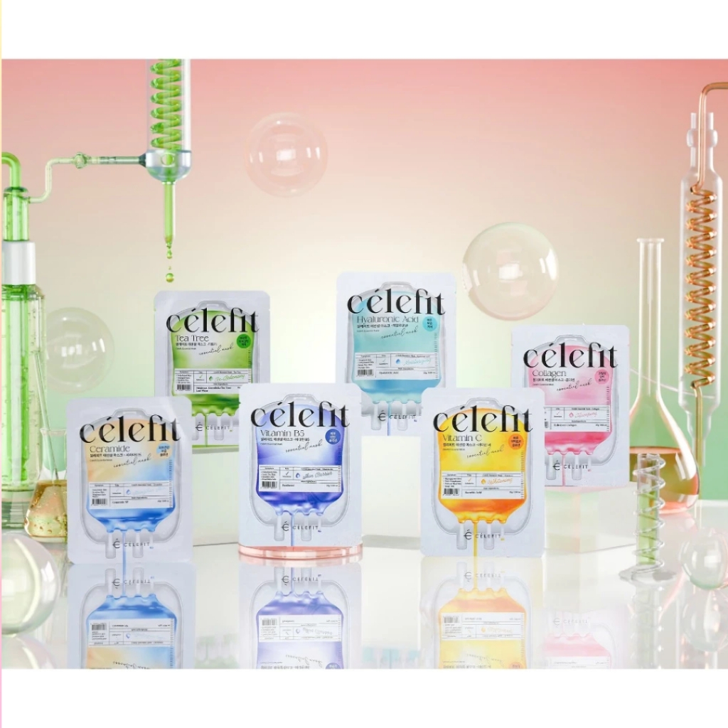 (Không vỏ) Mặt nạ Celefit Essential Mask Hyaluronic Acid cấp ẩm dưỡng da 23g chính hãng Hàn Quốc- Mẫu Mới
