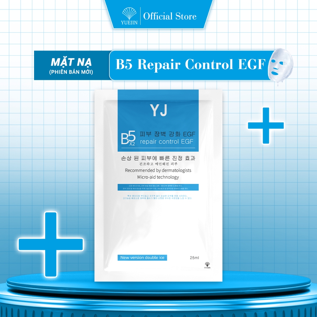 Mặt nạ Yuejin B5 x2 Repair Control EGF mask cấp ẩm phục hồi da bị tổn thương 25ml