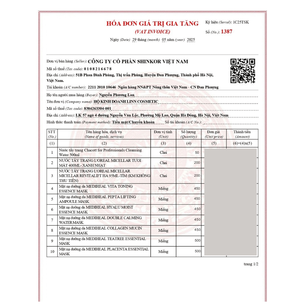 (Không vỏ) Mặt Nạ Giảm Nếp Nhăn Ngăn Ngừa Lão Hoá Mediheal Collagen Mucin Essence Mask 20ml