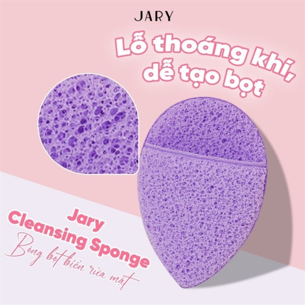 Miếng rửa mặt bọt biển cao cấp Jary Cleansing Sponge CP01 - CP02 - CP03 ( 1 cái lẻ ) chính hãng