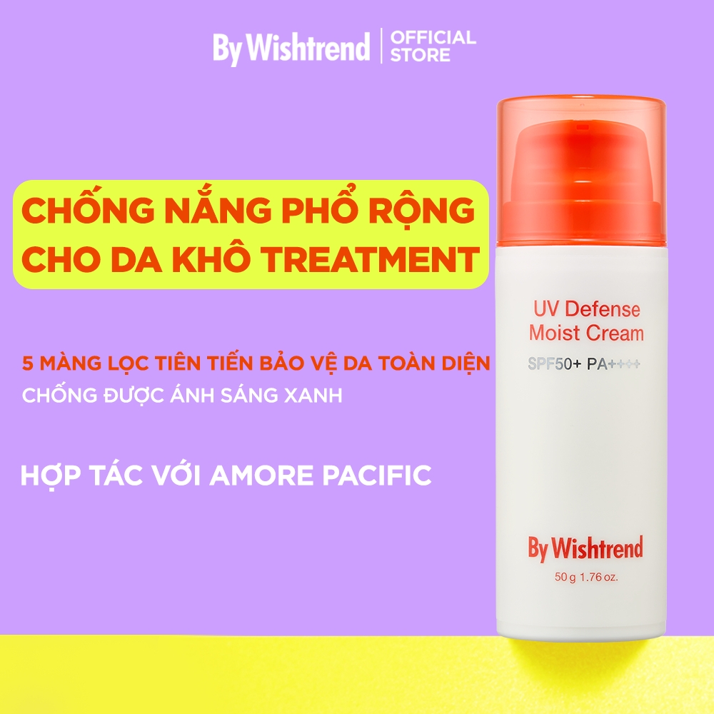 [SAMPLE] Kem chống nắng By Wishtrend UV Defend Moist Cream SPF50+ PA++++ 1.5g bywishtrend chính hãng