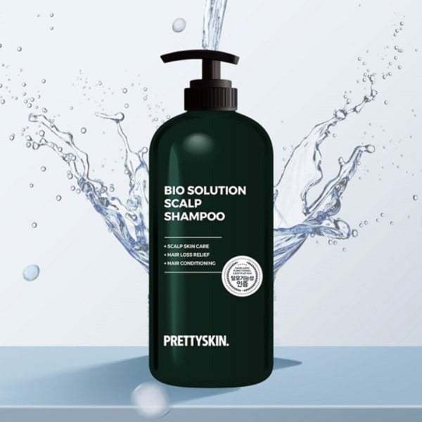 Bộ gội xả chống rụng tóc Pretty Skin Bio Solution Scalp Shampoo giữ tóc chắc khỏe và bóng đẹp 500ml