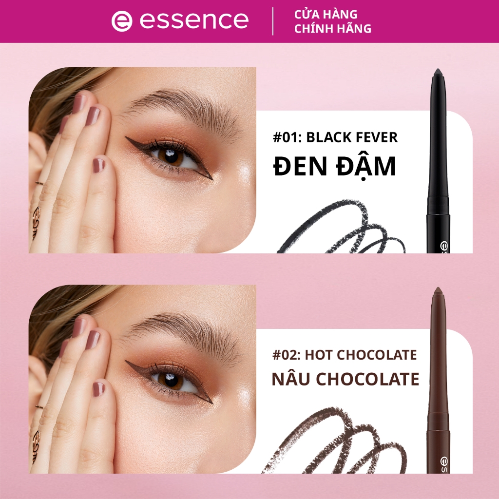 Bút chì kẻ mắt Essence Long-Lasting Eye Pencil 1g - bút kẻ mắt chất chì sáp đều màu không vón cục