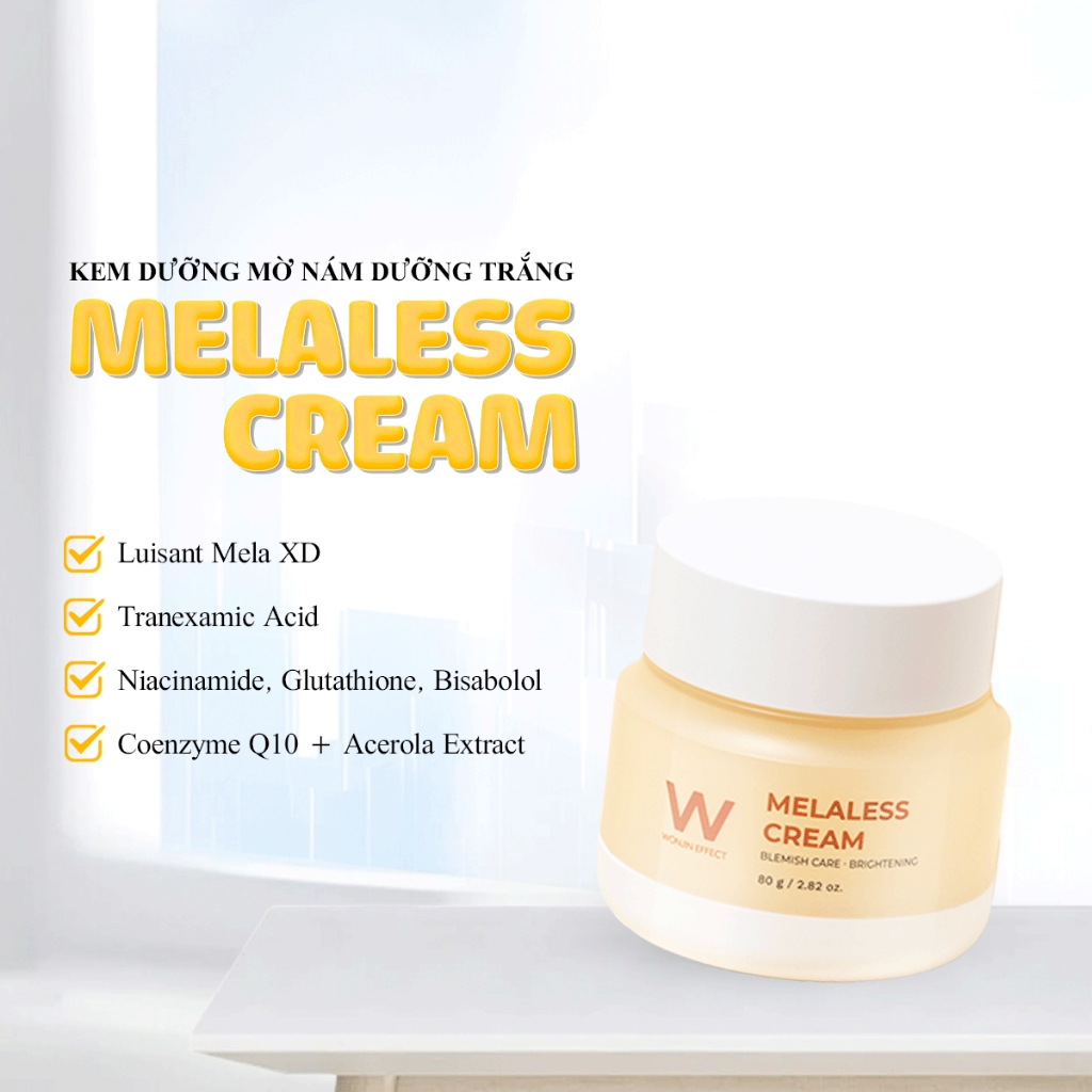 Bộ 3 mờ nám dưỡng trắng sáng da WonJin Effect Toner Melaless 250ml , Serum 50ml + Kem Dưỡng 80g