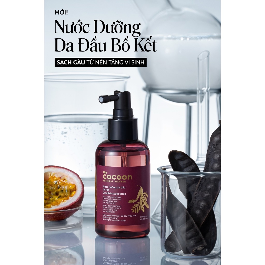 Nước dưỡng da đầu bồ kết Cocoon giảm gàu & chăm sóc da đầu nhạy cảm 140ml cocoon Viêt Nam chính hãng