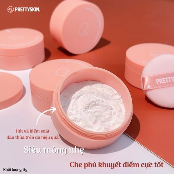 Phấn Phủ Kiềm Dầu PrettySkin Good Bye Sebum Finish Powder 5g