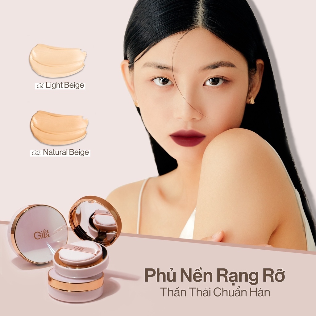 Phấn Nước Glamrr Q Kiềm Dầu Dưỡng Da Long Wear DD Cushion - SPF50+/PA+++ (1 lõi x 13g)