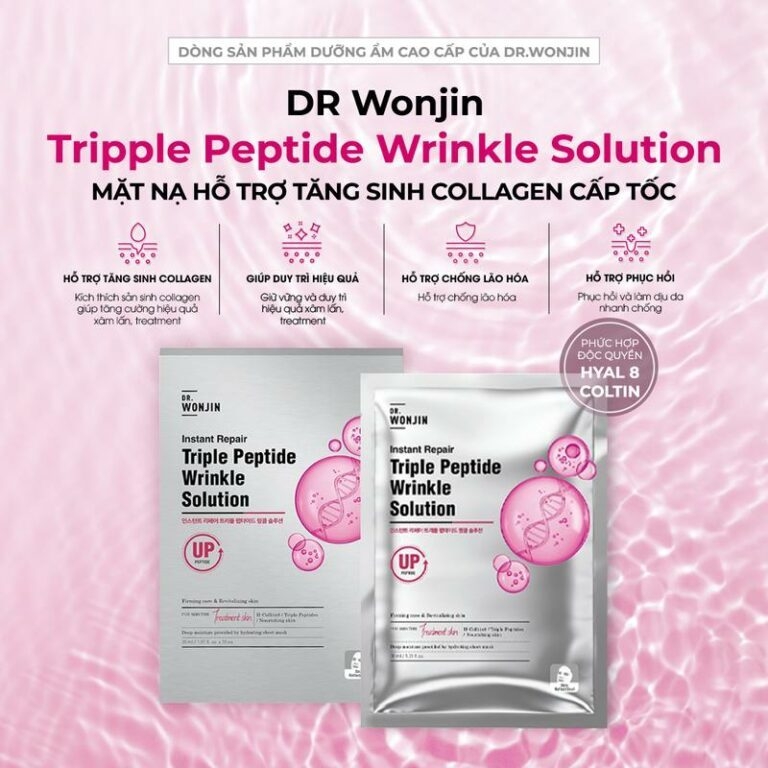 Mặt nạ Wonjin Instant Repair mask cấp ẩm tức thì, giảm lão hóa Hyal- Peptide- Cica 30ml