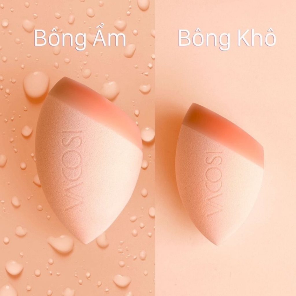 Bông tán nền Vacosi thế hệ mới Pro - Craft Makeup Blender PH06 , mút trang điểm vát xéo phủ silicone