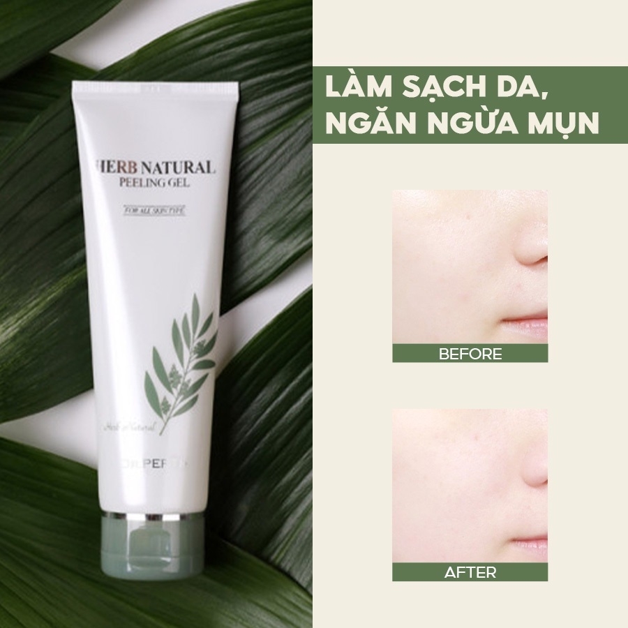 Tẩy da chết Dr Pepti Herb Natural Peeling Gel giúp da sáng, mịn màng 130ml