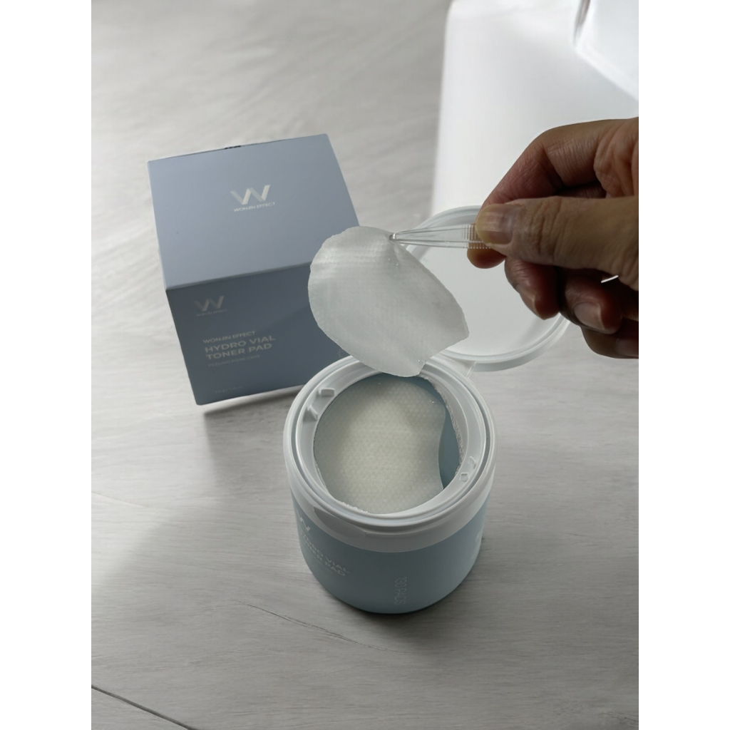 Toner Pad cấp ẩm dưỡng da mỗi ngày Wonjin Effect Hydro Vial Peeling PoreCare Hàn Quốc 210g 130 miếng