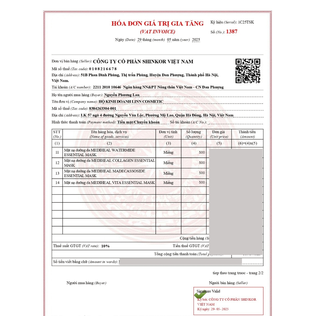 (Không vỏ) Mặt Nạ Giảm Nếp Nhăn Ngăn Ngừa Lão Hoá Mediheal Collagen Mucin Essence Mask 20ml