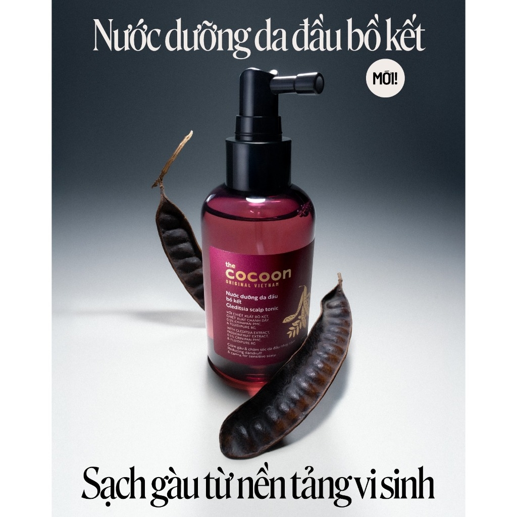 Nước dưỡng da đầu bồ kết Cocoon giảm gàu & chăm sóc da đầu nhạy cảm 140ml cocoon Viêt Nam chính hãng