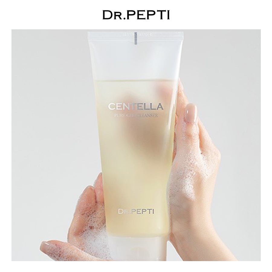 Sữa rửa mặt tạo bọt làm sạch sâu, sáng màu da Dr.Pepti Centella Pure Gel Cleanser 20ml - 200ml