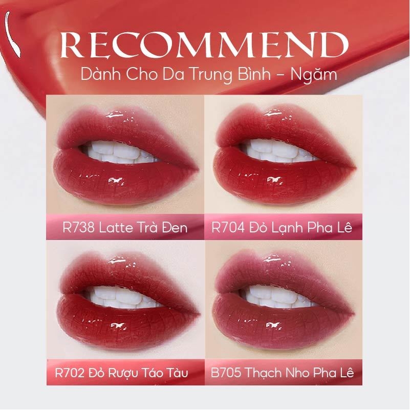 Son tint bóng COLORKEY Airy Lip Gloss Mirror 1.7g - son color key tạo hiệu ứng căng bóng như gương
