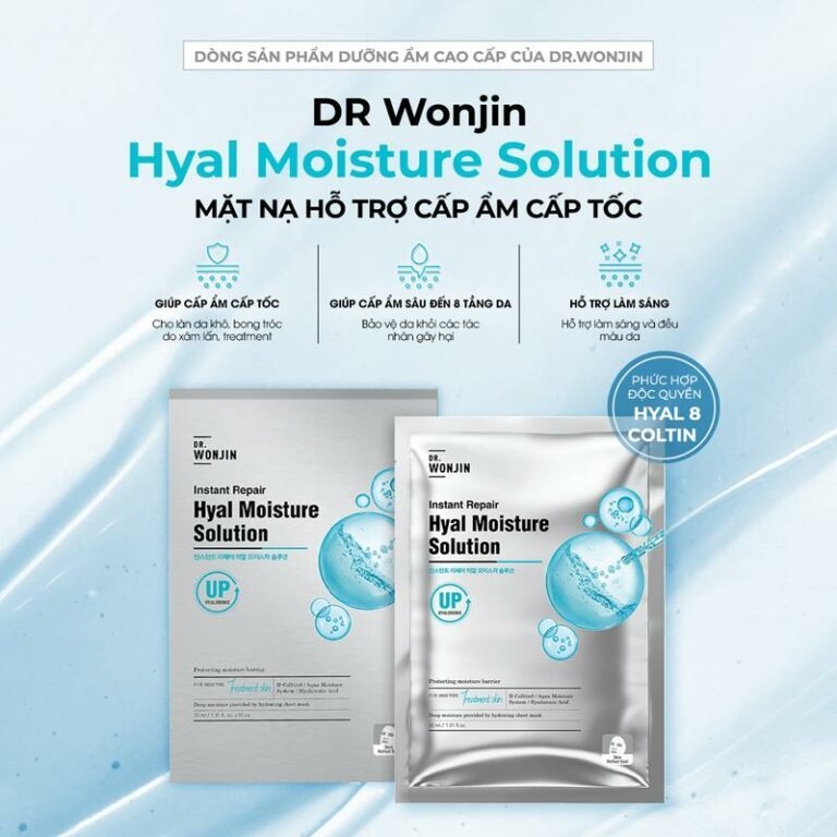 Mặt nạ Wonjin Instant Repair mask cấp ẩm tức thì, giảm lão hóa Hyal- Peptide- Cica 30ml
