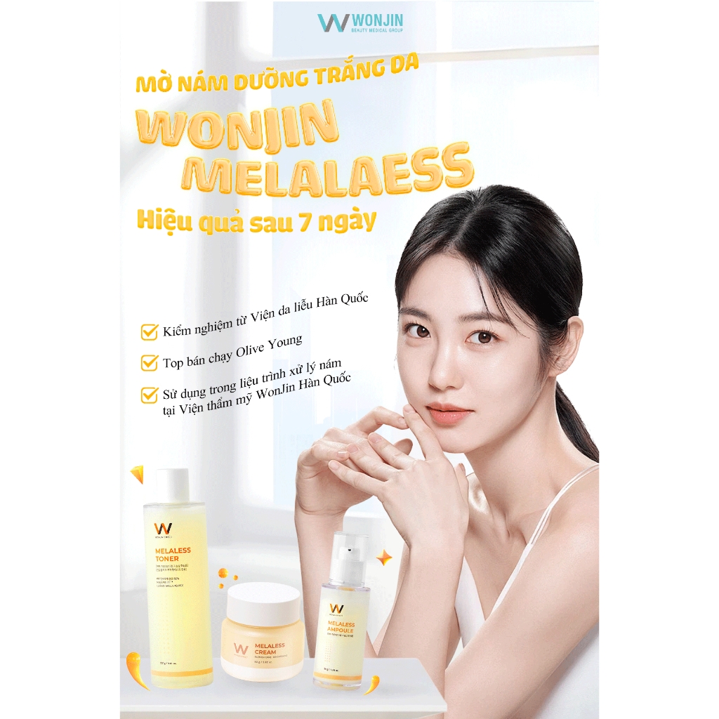 Nước cân bằng da Wonjin Effect Melaless Toner mờ vết thâm , dưỡng trắng và làm dịu da hiệu quả 250ml
