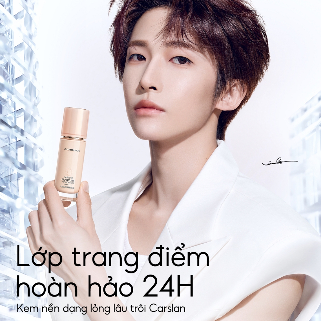 Kem nền dạng lỏng Carslan Lasting Moisture Foundation kiềm dầu lâu trôi thích hợp cho da khô 30g