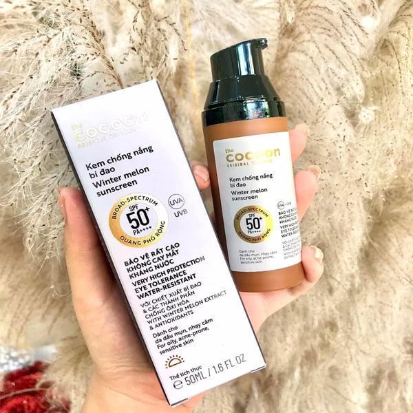Kem chống nắng Cocoon bí đao - Sữa chống nắng bí đao 5ml - 15ml - 50ml chính hãng