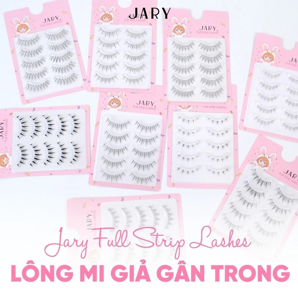 Lông mi giả gân trong tự nhiên Jary Full Strip Lashes - mi giả cao cấp mềm nhẹ tái sử dụng nhiều lần