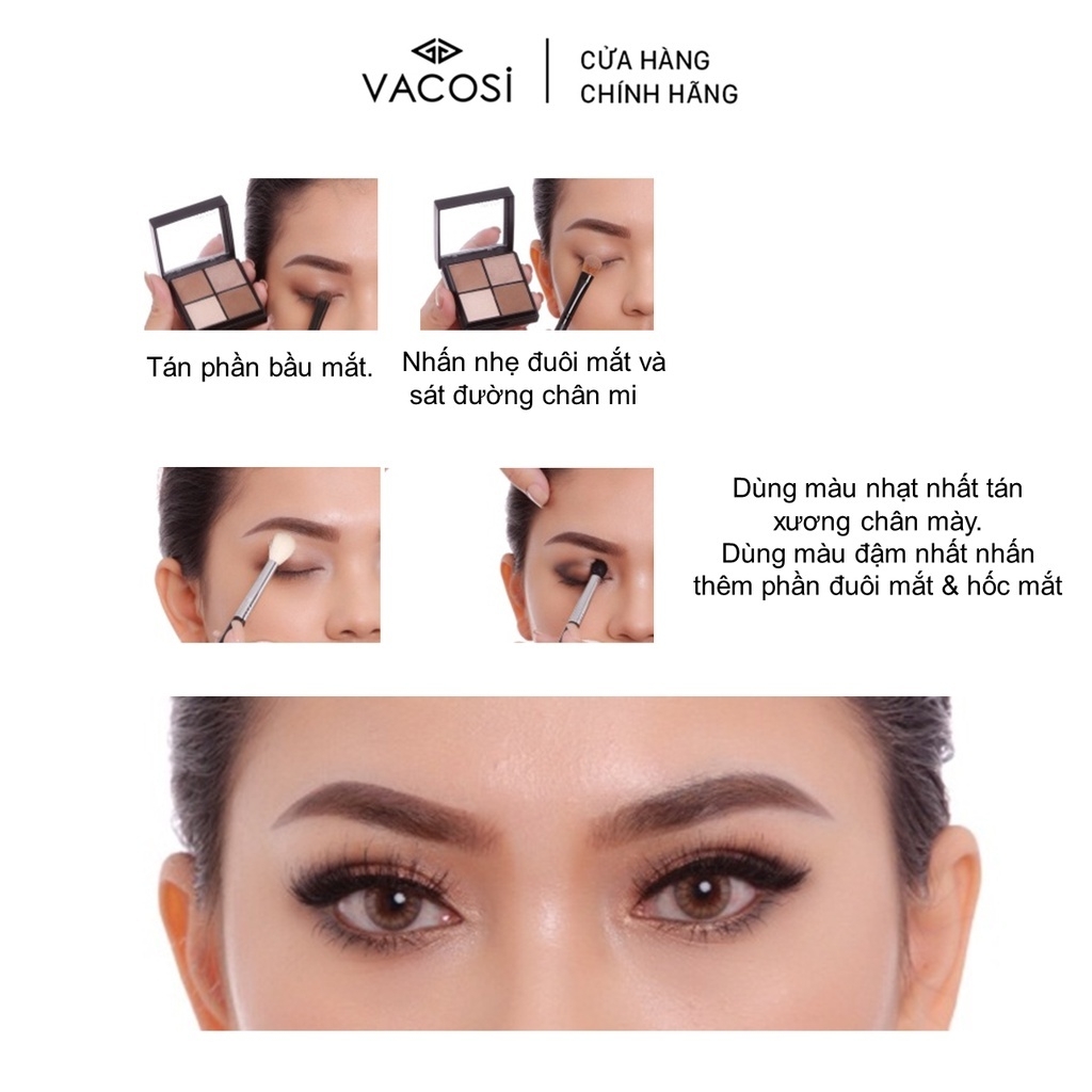 Cọ tán phấn mắt đầu nhỏ Vacosi Shadow Brush E02 - cọ trang điểm đánh phấn mắt vacosi mềm mịn