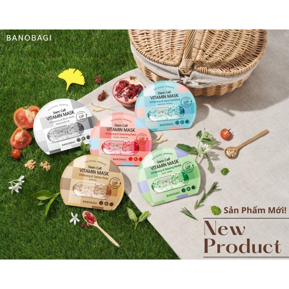 Mặt nạ Banobagi dưỡng da bổ sung Vitamin Vita Genic Jelly Mask Giấy Stemcell BANOBAGI dưỡng ẩm 30ml