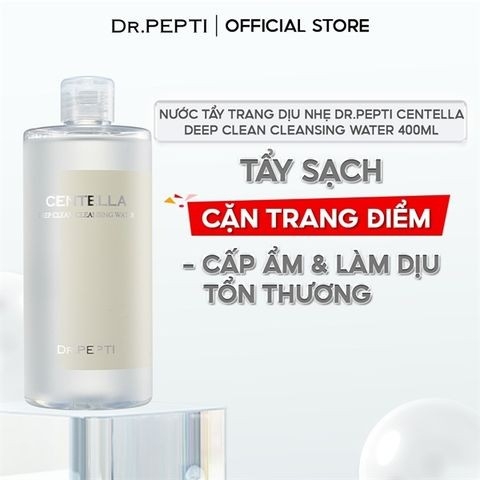 Nước tẩy trang Dr.Pepti Cetella Deep Clean 400ml làm sạch và phục hồi làn da - cao cấp chính hãng