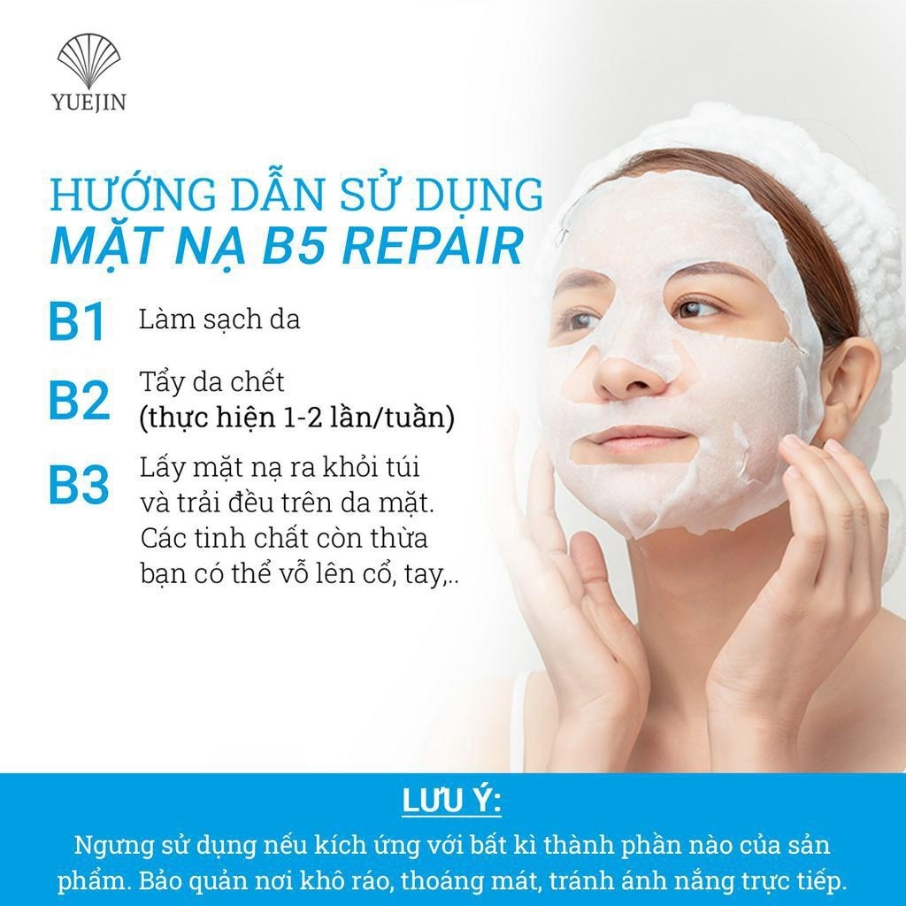 Mặt nạ Yuejin B5 x2 Repair Control EGF mask cấp ẩm phục hồi da bị tổn thương 25ml