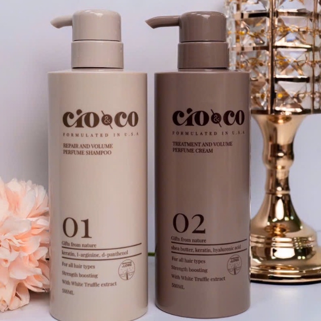 Set dầu gội xả phục hồi Cio&co hương nước hoa - cio & co chiết xuất nấm Truffle trắng 500ml - 750ml