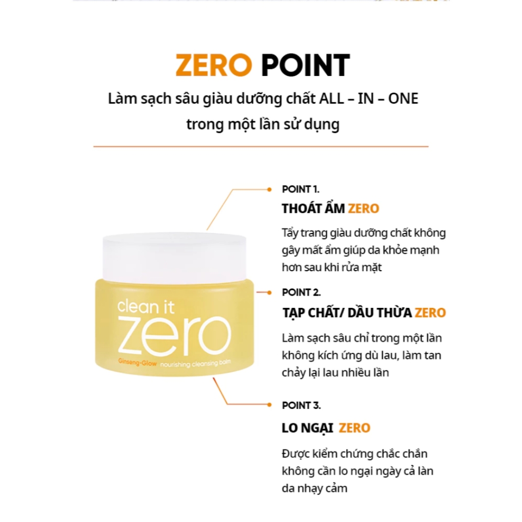 Sáp tẩy trang dưỡng ẩm, sạch sâu cho da khô Banila Co Clean It Zero Cleansing Balm Nourishing 100ml