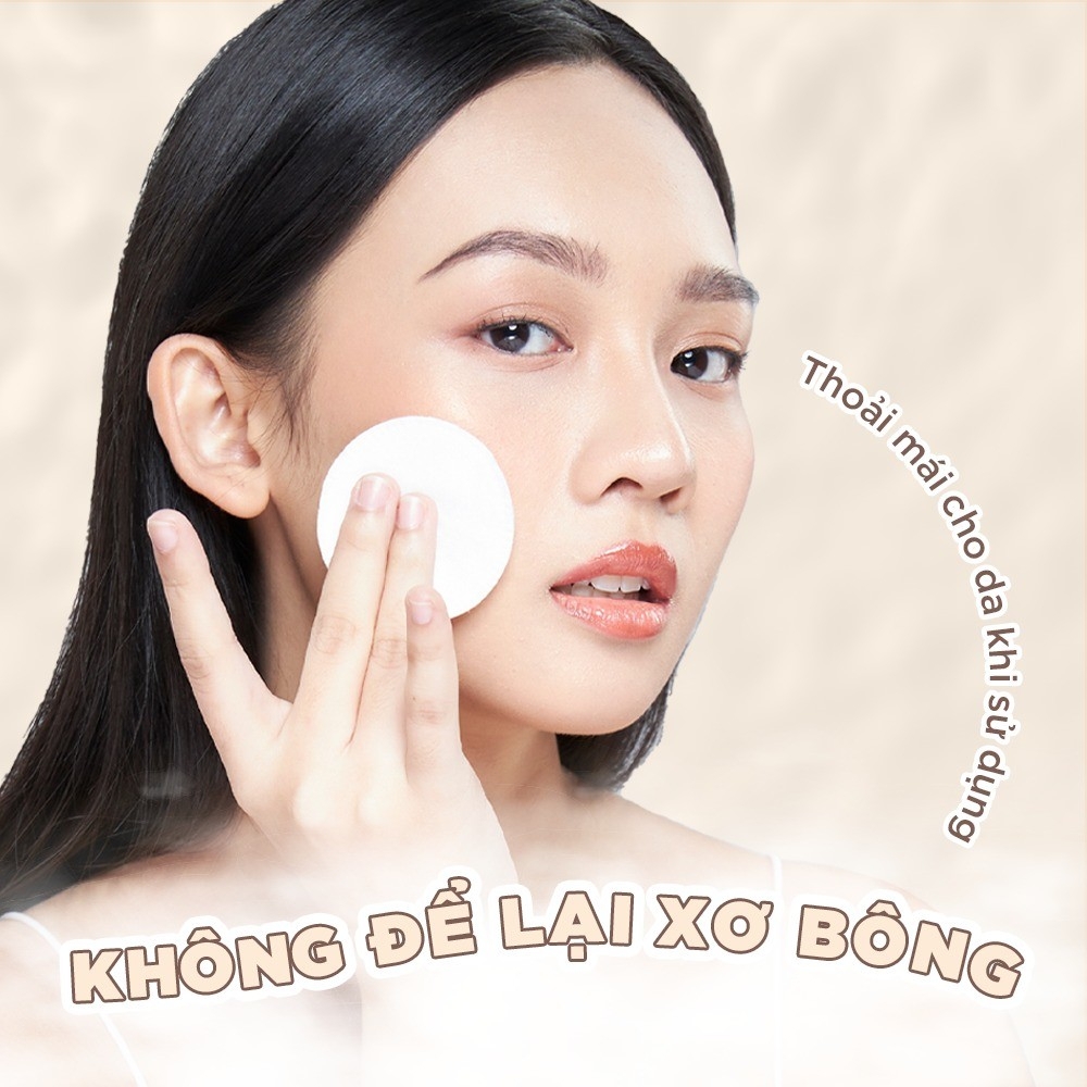 Bông tẩy trang Horus Soft Cotton Pads 120 pads loại bỏ bụi bẩn và dầu thừa hiệu quả - chính hãng