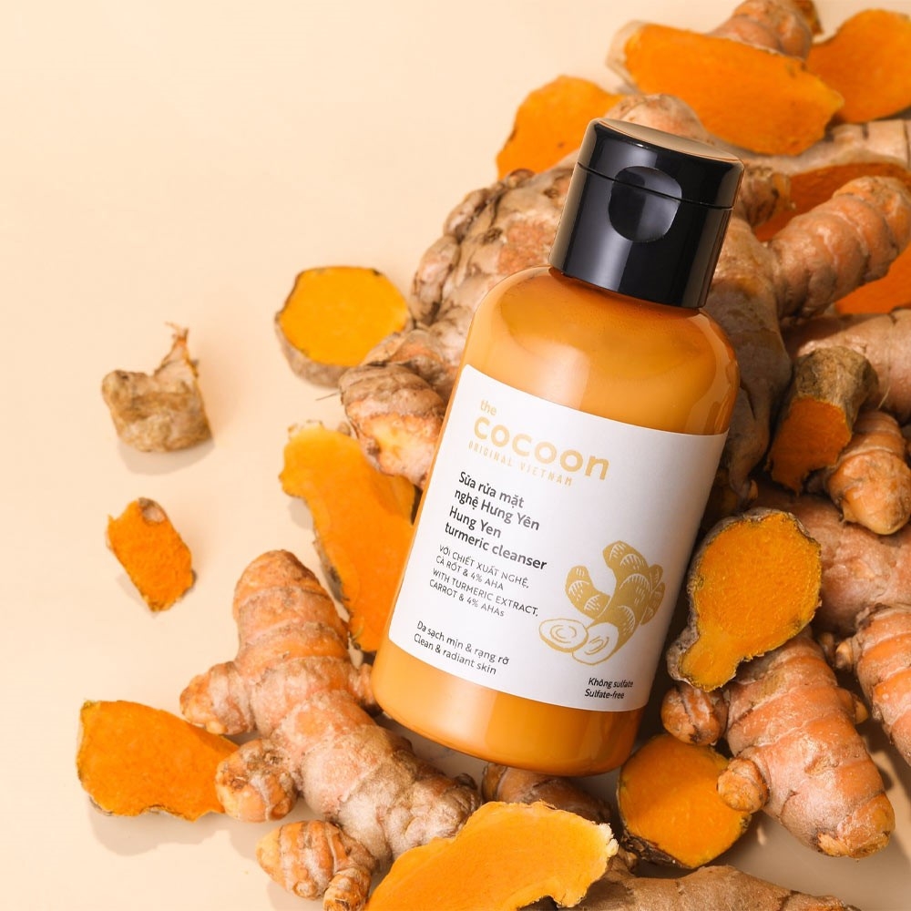 Sữa rửa mặt Cocoon Hưng Yên Turmeric Cleanser chiết xuất từ nghệ Hưng Yên 140ml - 310ml