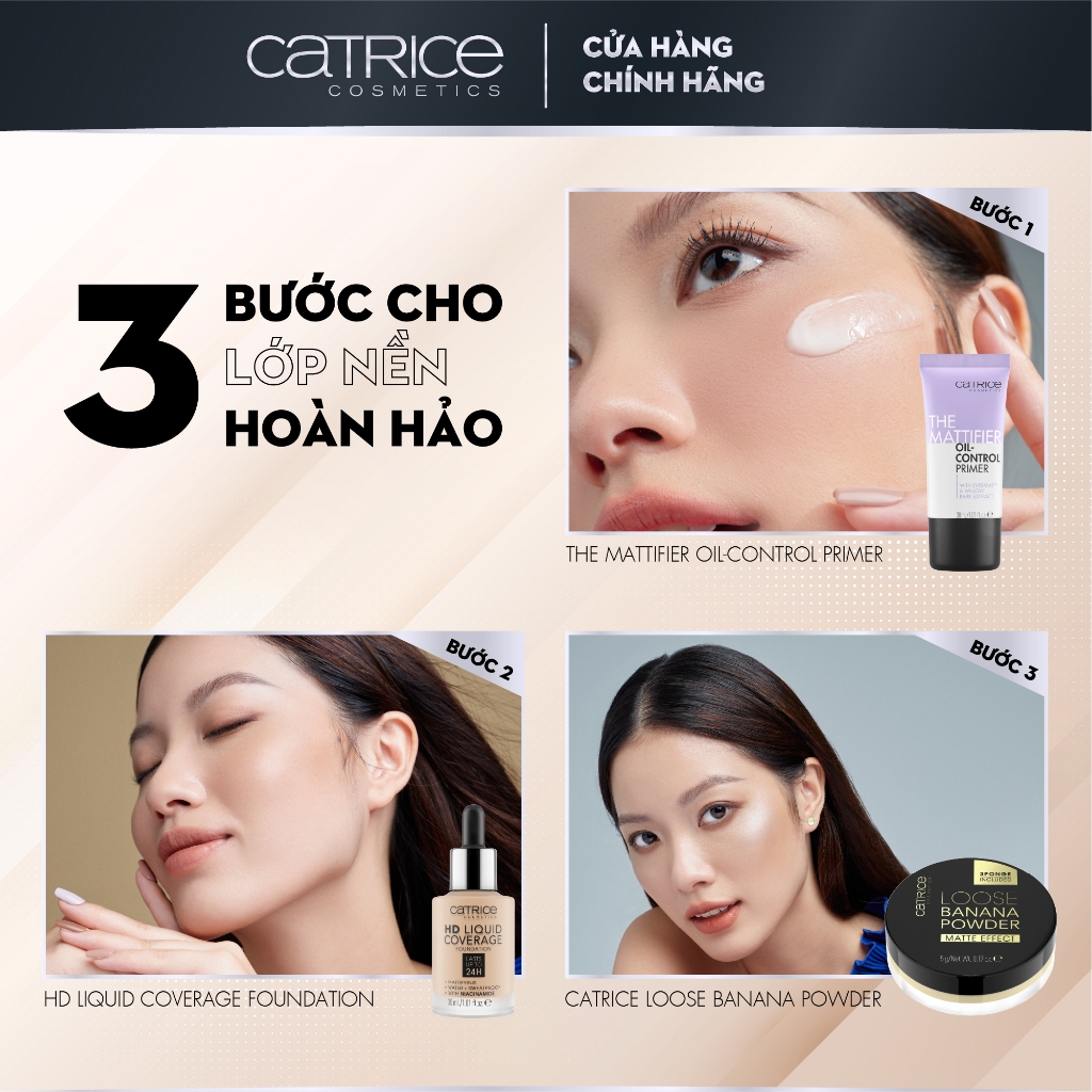Phấn phủ dạng bột Catrice Loose Banana Powder cố định lớp trang điểm và che khuyết điểm 5g