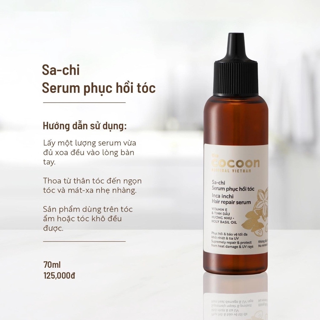 Tinh Chất Dưỡng Tóc Sachi Cocoon Hỗ Trợ Phục Hồi & Bảo Vệ 70ml