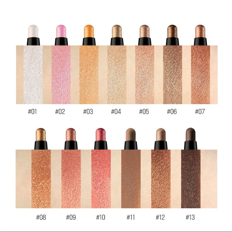 Bút nhũ mắt Karadium Shining Pearl Shadow Stick 1.4g - cây phấn mắt nhũ 2 đầu dạng thỏi vặn kèm cọ