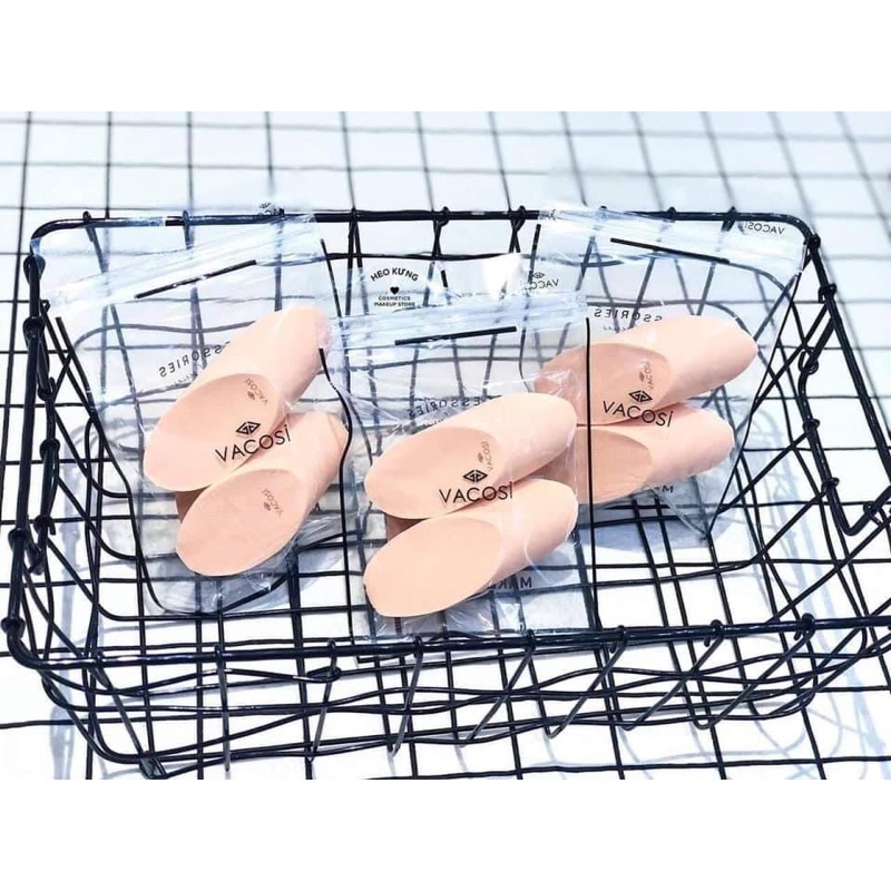 Bông ướt Elip Vacosi xúc xích BP10 Ellipse Sponge mềm mịn che phủ tinh tế - 2PCS ( Bịch 2 cái )