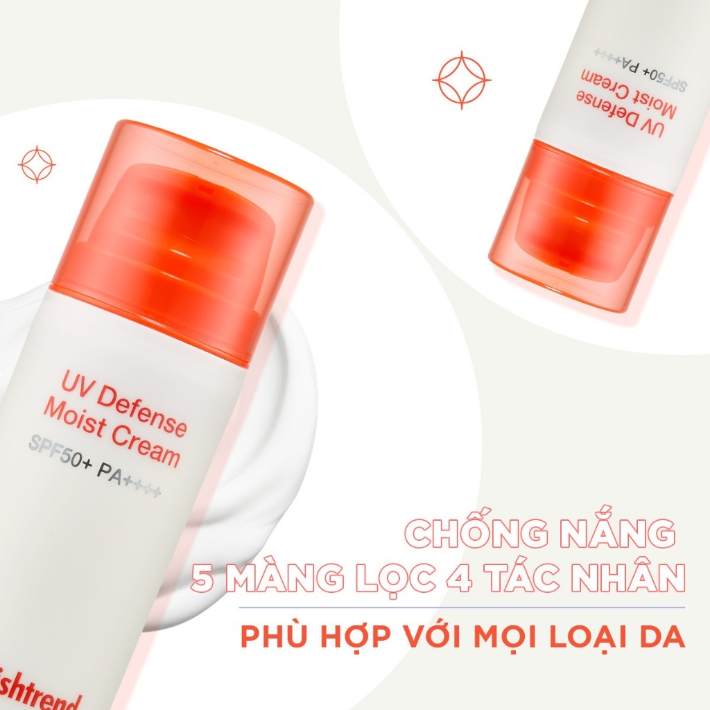 [SAMPLE] Kem chống nắng By Wishtrend UV Defend Moist Cream SPF50+ PA++++ 1.5g bywishtrend chính hãng