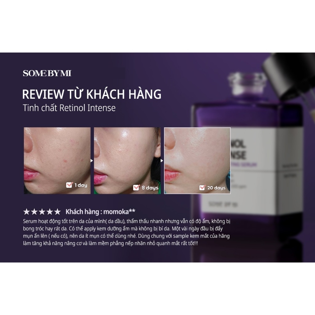 Serum tinh chất Some By Mi Retinol 0.1% ngừa lão hóa, căng bóng da 30ml - Sample dùng thử 1.5g