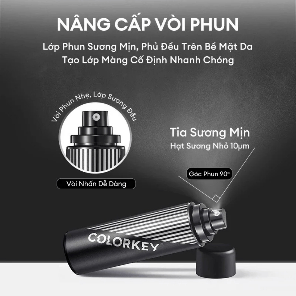 Xịt khoá nền Colorkey tia sương mềm mại khóa chặt lớp trang điểm 100ml - xịt khóa makeup color key