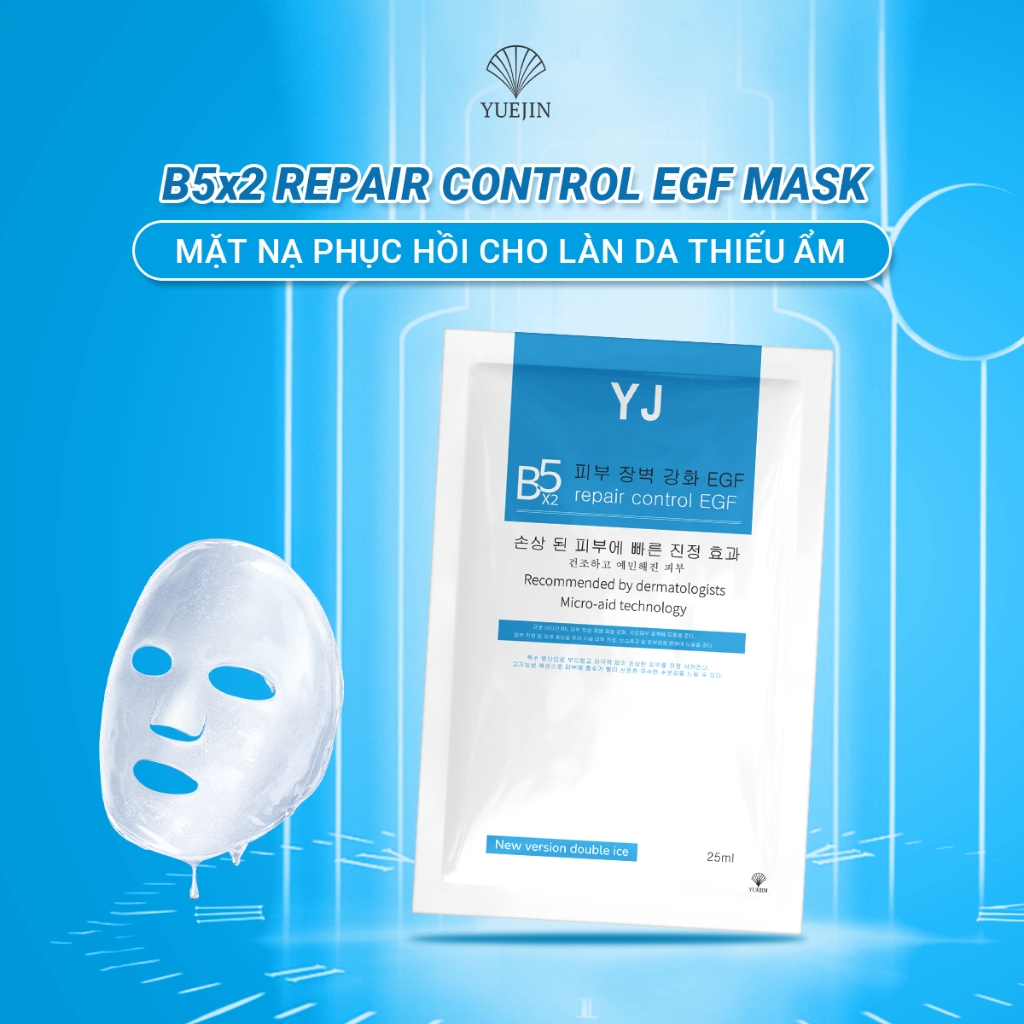 Mặt nạ Yuejin B5 x2 Repair Control EGF mask cấp ẩm phục hồi da bị tổn thương 25ml