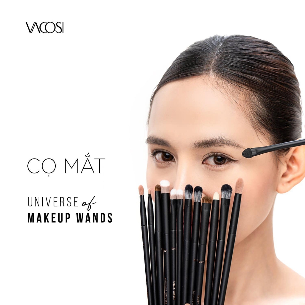 Cọ tán phấn mắt đầu nhỏ Vacosi Shadow Brush E02 - cọ trang điểm đánh phấn mắt vacosi mềm mịn